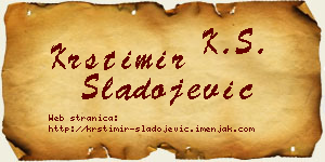 Krstimir Sladojević vizit kartica